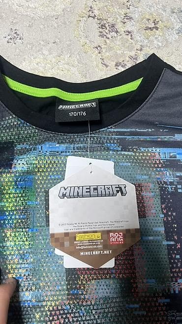мерч: Футболка Minecraft, подростковый размер 170/176. - Официальный — 2