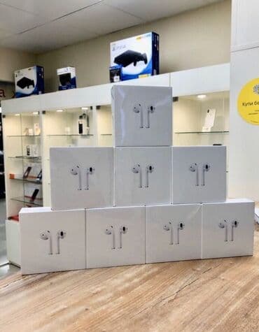 купить аирподс оптом: Каптагычтар, Apple, Жаңы, Электр зымсыз (Bluetooth), Классикалык — 1