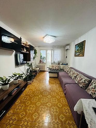 3: 3 комнаты, 58 м², Аламедин-1 мкр 104 серия, 4 этаж, Евроремонт — 1