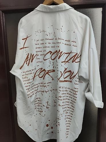 Жеке буюмдар: Белая женская рубашка оверсайз - Бренд: XL+ Fashion (на ярлыке — 9