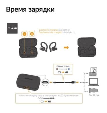 Электронные книги: Оригинальное-наушники Blackweb с зарядным кейсом - Форм-фактор — 12