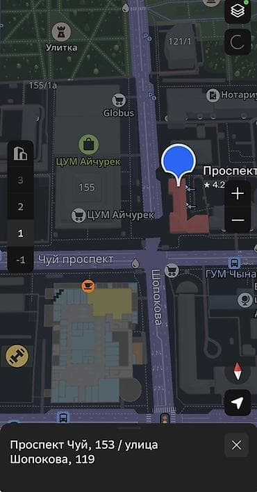 Аренда офисов, 100 м², 1 линия