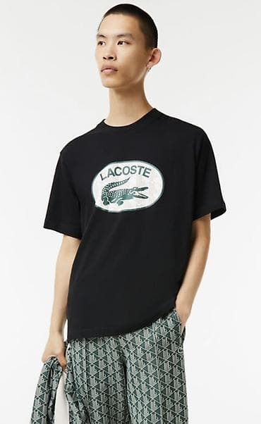 идеальн: Мужская футболка, 2XL, Lacoste, Новый, цвет - Черный, Самовывоз — 2
