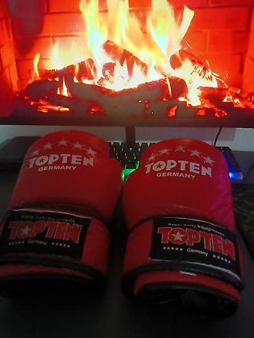 бокс перчатки цена: Боксерские перчатки TOP TEN (Germany) - Классическая модель красного — 1