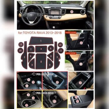 куда: Резинки в салон и кармашки дверей для Toyota RAV4. Для моделей с 2013 — 2
