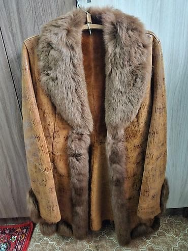 стильные женские дубленки: Элегантная женская дублёнка из натуральной кожи коричневого цвета с — 1