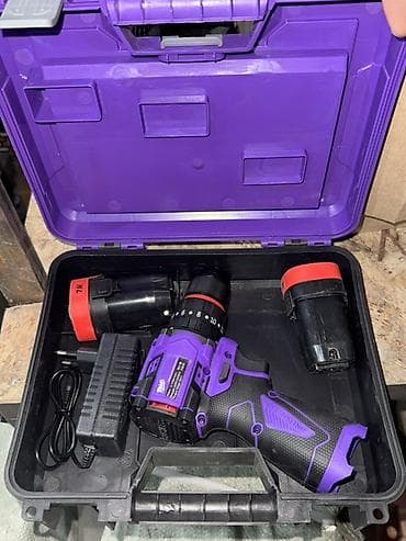 Аккумуляторная дрель‑шуруповерт в кейсе Комплектация: - at lalafo.kg Аккумуляторная дрель‑шуруповерт в кейсе Комплектация: -