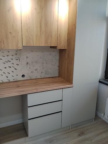 Тумбы и подставки: Кухонный гарнитур, цвет - Серый, МДФ — 2