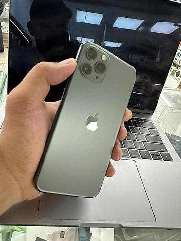 IPhone 11 Pro, Б/у, 256 ГБ, Matte Midnight Green, Защитное стекло, Чехол, 81 %