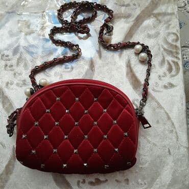 Клатч, Материал: Бархат, Женские, Б/у