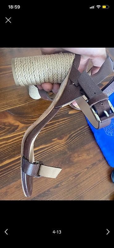 обувь распродажа: Босоножки, 40, Massimo Dutti, Б/у, цвет - Коричневый, Самовывоз — 4