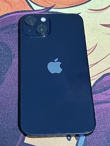 IPhone 13, Б/у, 256 ГБ, Синий, Наушники, Зарядное устройство, Защитное стекло, 73 %