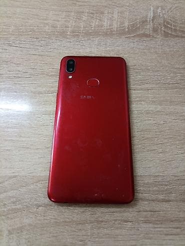 Техника жана электроника: Samsung Galaxy A10s, Колдонулган, 32 ГБ, түсү - Кызыл, 1 SIM, 2 SIM — 1