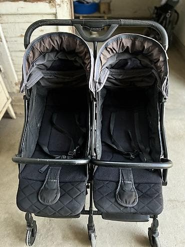 детские коляски для двойняшек: Коляска, Другой бренд, цвет - Черный, Б/у, Бесплатная доставка — 8