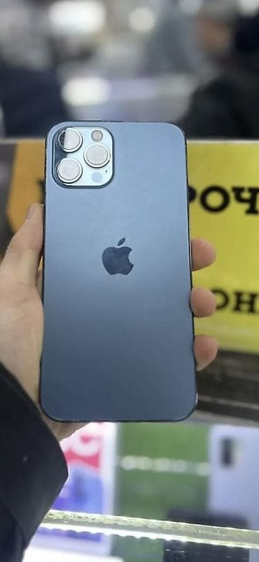 iphone iphone: IPhone 12 Pro, Б/у, 256 ГБ, Pacific Blue, Зарядное устройство, Защитное стекло, Чехол, 84 % — 5