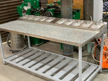 для кафе ресторанов: Стол для пиццы с мраморной столешницей — 5