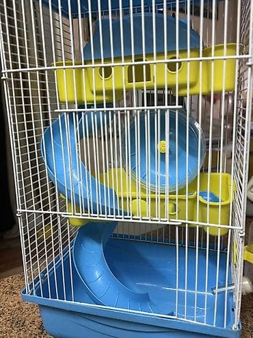 Аламанчыктар (хомяки): Клетка для хомяка с игровым комплексом - Вертикальная двухуровневая — 5