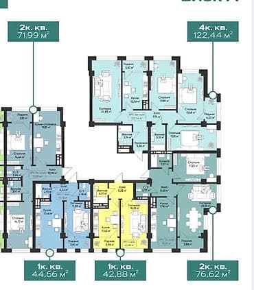 122: 4 комнаты, 118 м², Элитка, 8 этаж, Готовая ПСО (под самоотделку) — 3