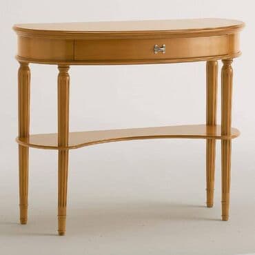 деревянные ножки для мебели: Консоль Италия, с закругленным фасадом. Под топом имеется выдвижной — 1