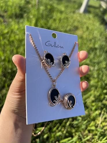 фурнитуру для бижутерии: Дубайская бижутерия💎 Набор украшений Gulkina с черным овалом и — 10