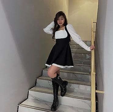 Повседневное платье, Осень-весна, Средняя модель, Хлопок, Платье-комбинация, S at lalafo.kg Повседневное платье, Осень-весна, Средняя модель, Хлопок, Платье-комбинация, S