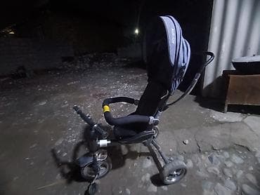 аренда детских колясок: Детский трёхколёсный велосипед с ручкой для родителей и капюшоном — 2