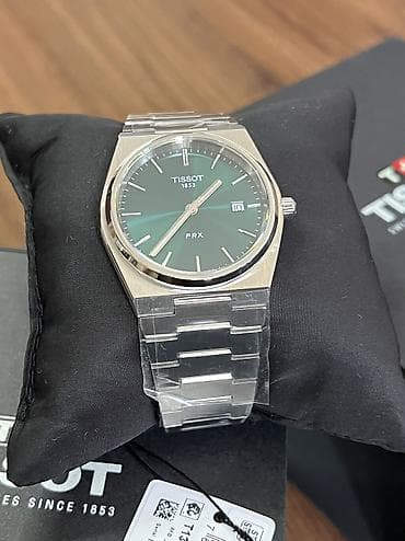 тонкие часы: Tissot PRX — швейцарские кварцевые часы с интегрированным стальным — 1