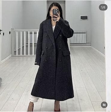 спортивное пальто: Пальто, Классика, Осень-весна, Длинная модель, Двубортная модель, M — 3