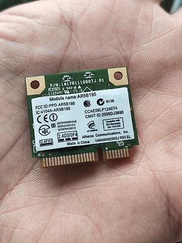 Стол компьютерлери жана комлектөөчүлөр: Wi-Fi карта для ноутбуков. Atheros AR5B195, Mini PCI-E, частота 2.4G — 1