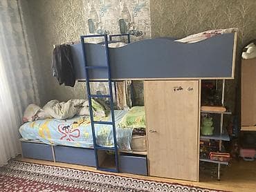 gravity falls: Двухъярусная детская кровать, ЛДСП, цвет - Синий — 1