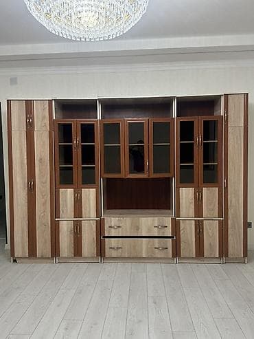 Стенка-шкаф, Тип стенки-шкафа: Модульная, Для зала, Особенности: С отделением под телевизор