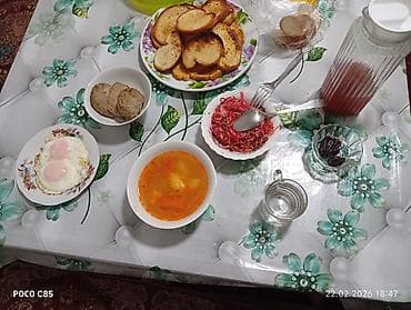 Чай, кофе, напитки: Домашний комплексный обед/ужин Состав: - Суп на овощном бульоне с — 1