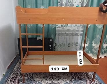 Двухъярусная детская кровать, ЛДСП, цвет - Коричневый