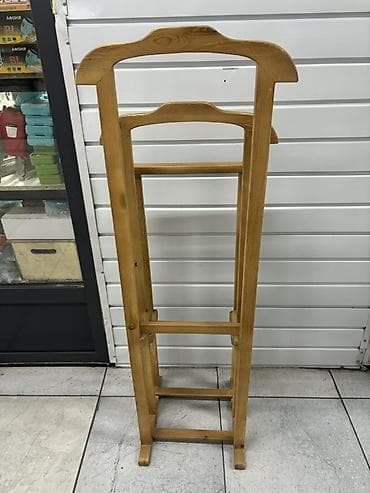 Вешалки: Напольная вешалка-стойка для одежды (слуга), дерево - Материал — 3