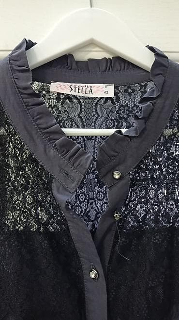 Женская одежда: Блузка, Однотонный, Удлиненная модель — 3