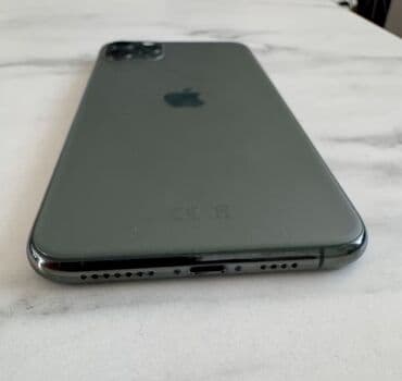чехлы мех: IPhone 11 Pro Max, Matte Midnight Green, Наушники, Зарядное устройство, Защитное стекло — 4