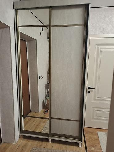 шкафы прихожая: Гарнитур для прихожей, Б/у, Шкаф, ДСП, цвет - Серый — 2