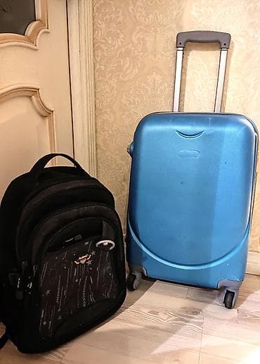 дорожные сумки на колёсах бишкек: Чемодан, Б/у, Материал: Пластик, Большой (более 70 л), На колесах — 4