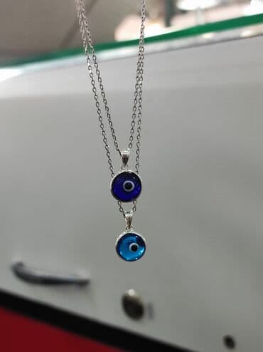 купить свадебное платье недорого: Серебряные Цепочки с подвесками "Коз мончок" Серебро 925 пробы — 5