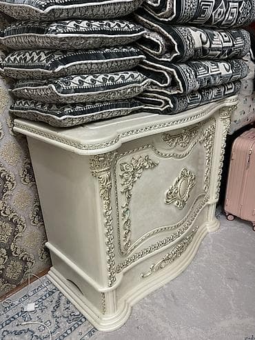 Комоддор: Кийим үчүн комод, Күзгүсүз, МДФ, түсү - Саргыч боз — 2