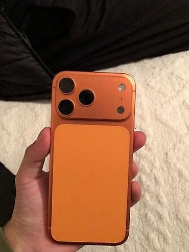 poco c55: IPhone 17 Pro Max, Б/у, 256 ГБ, Оранжевый, Чехол, 100 % — 5