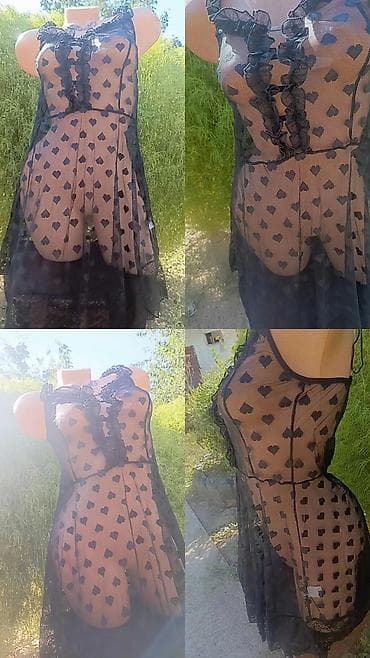 лямка платья: Ночная сорочка, Атлас, Короткая модель, M — 9