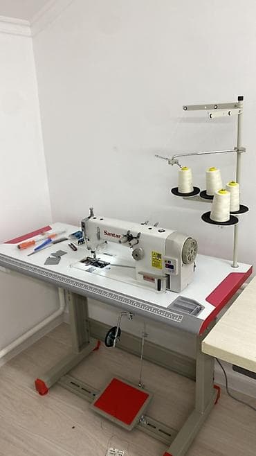 Тигүү цехтери үчүн жабдуулар: Двухстрочная швейная машина Santar с рабочим столом - Прямострочная — 1