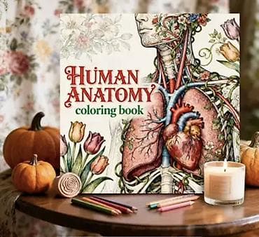 Книги и журналы: Анатомическая раскраска Human Anatomy Coloring Book для взрослых😻🫀 — 1