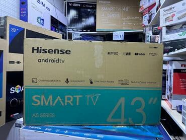 сабвуфер: Телевизор LED Hisense 43A5730FA с тонким черным корпусом оснащен — 1