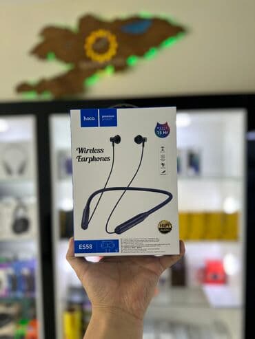беспроводные накладные наушники в городе ош: Нашейные наушники Hoco ES58 Автономность 15 часов Микрофон отличный — 1