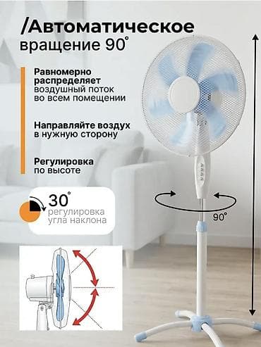 вентилятор дом: Вентилятор Напольный, Осевой — 5