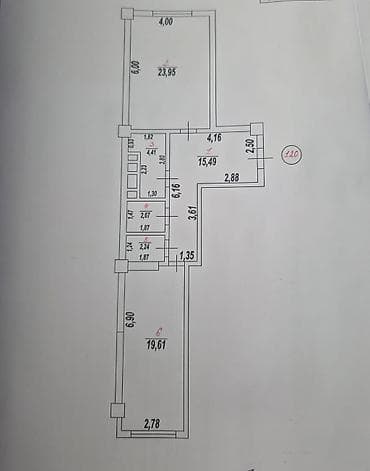 продаю однокомнатную квартиру: 2 комнаты, 68 м², Элитка, 10 этаж, Готовая ПСО (под самоотделку) — 3