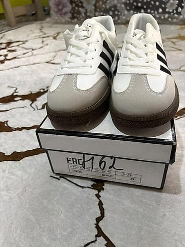 adidas samba: Кроссовки в стиле Samba - Цвет: белый с черными полосками, серые — 2