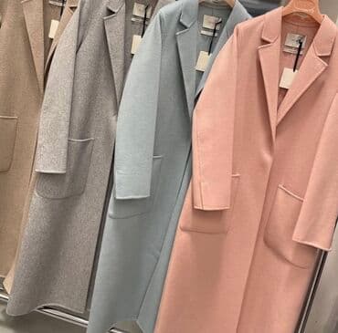 бордовое вечернее платье в пол: Пальто, Классика, Осень-весна, Кашемир, Длинная модель, M, L — 2